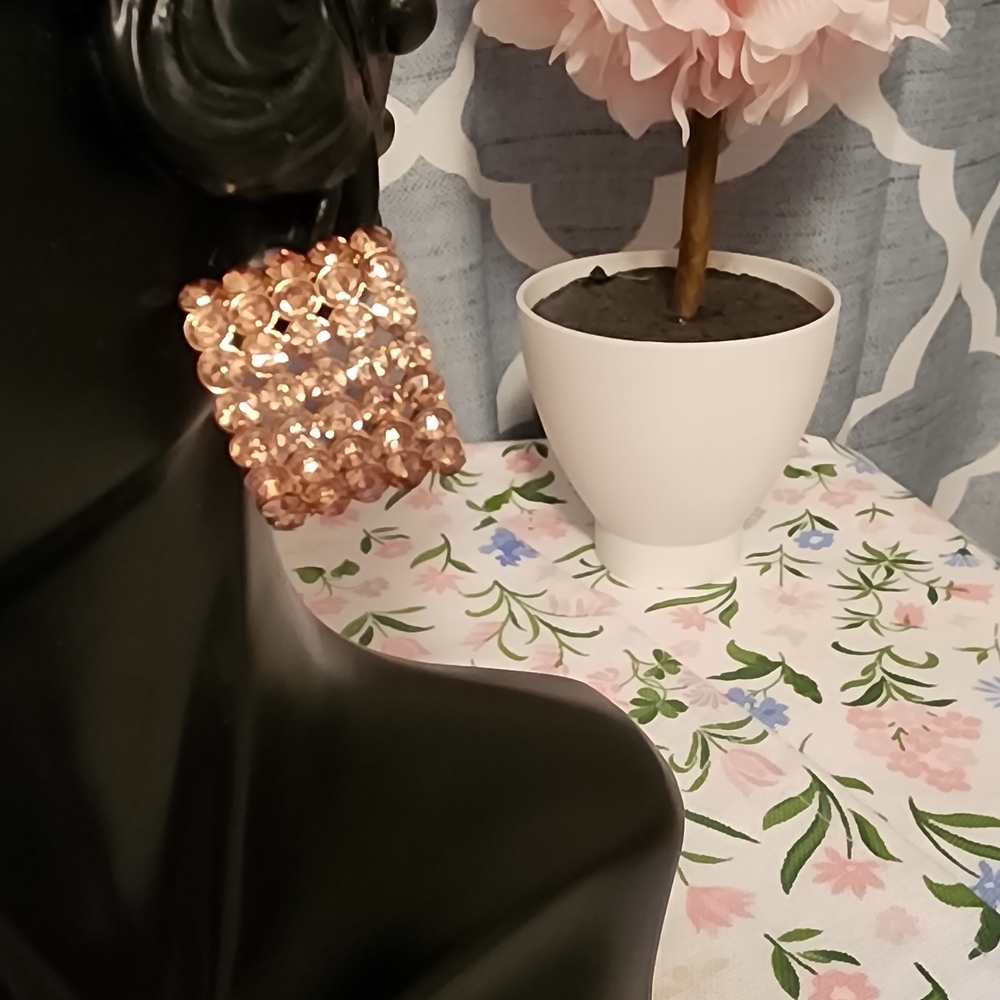 a new day Gold Square Crystal Earrings